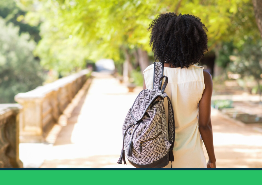 Student in Nigeria walking